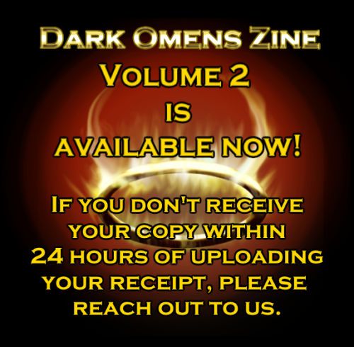 Hello, my Freaky Little Darklings!Volume 2 of Dark Omens Zine is available now through October 30th!
