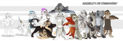 azazaelle-thecharr:Batch 4 of the charr cub commissions, all together n__n thanks for so many commissions guys! &lt;3 you’re the best! Now I’m going to take a break first before I open up another batch! But stay tuned, I’ll be sure to open them