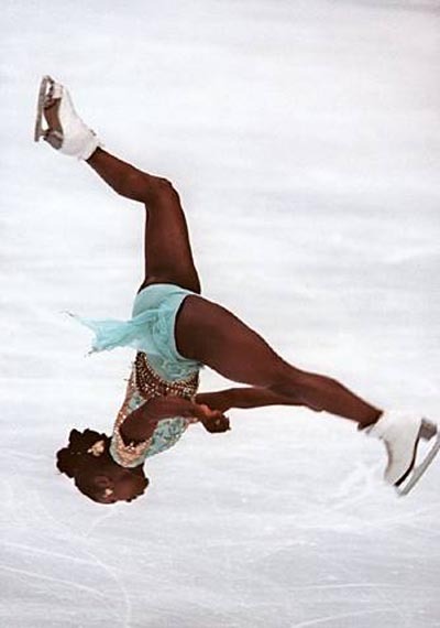 mollyforyou-blog: Surya Bonaly’s illegal backflip at the Nagano 1998 Olympics in