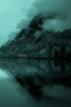 expressions-of-nature:  Buntzen Lake and mountains, British Columbia by: Marlene Ford 