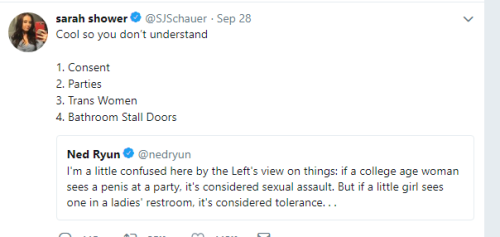 The point about bathroom stall doors, tho. That is what is so crazy to me here.He has no frigging co