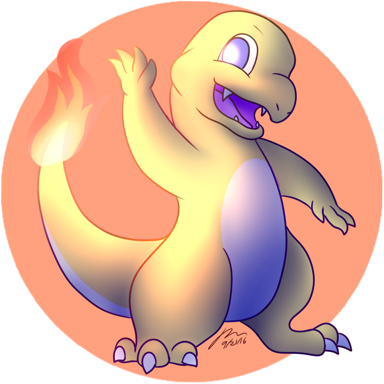 living-pokedex:  #004 - CharmanderCategory - Lizard PokémonType - Fire &lt;–