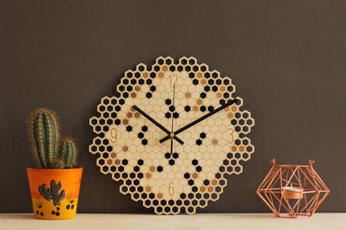 Honeycomb Wall Clock //SnazzyNestShop