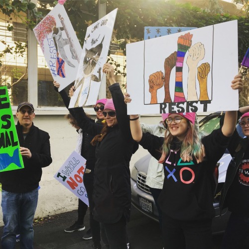 most of my photos from today’s women’s march in san diego. my phone started to die real quick, even on low power mode, so i had to conserve the battery. there were so many creative and hilarious and deep signs. i wish i could have captured