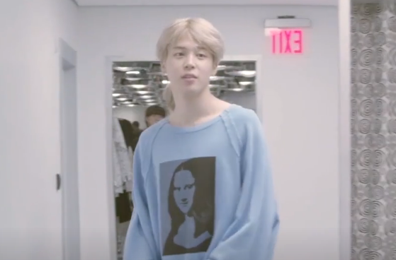 jin blue sweater