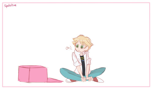 spatziline:Adrien is not a cat - Part 5 (post-reveal)and my headcanon that Plagg’s going to love swe