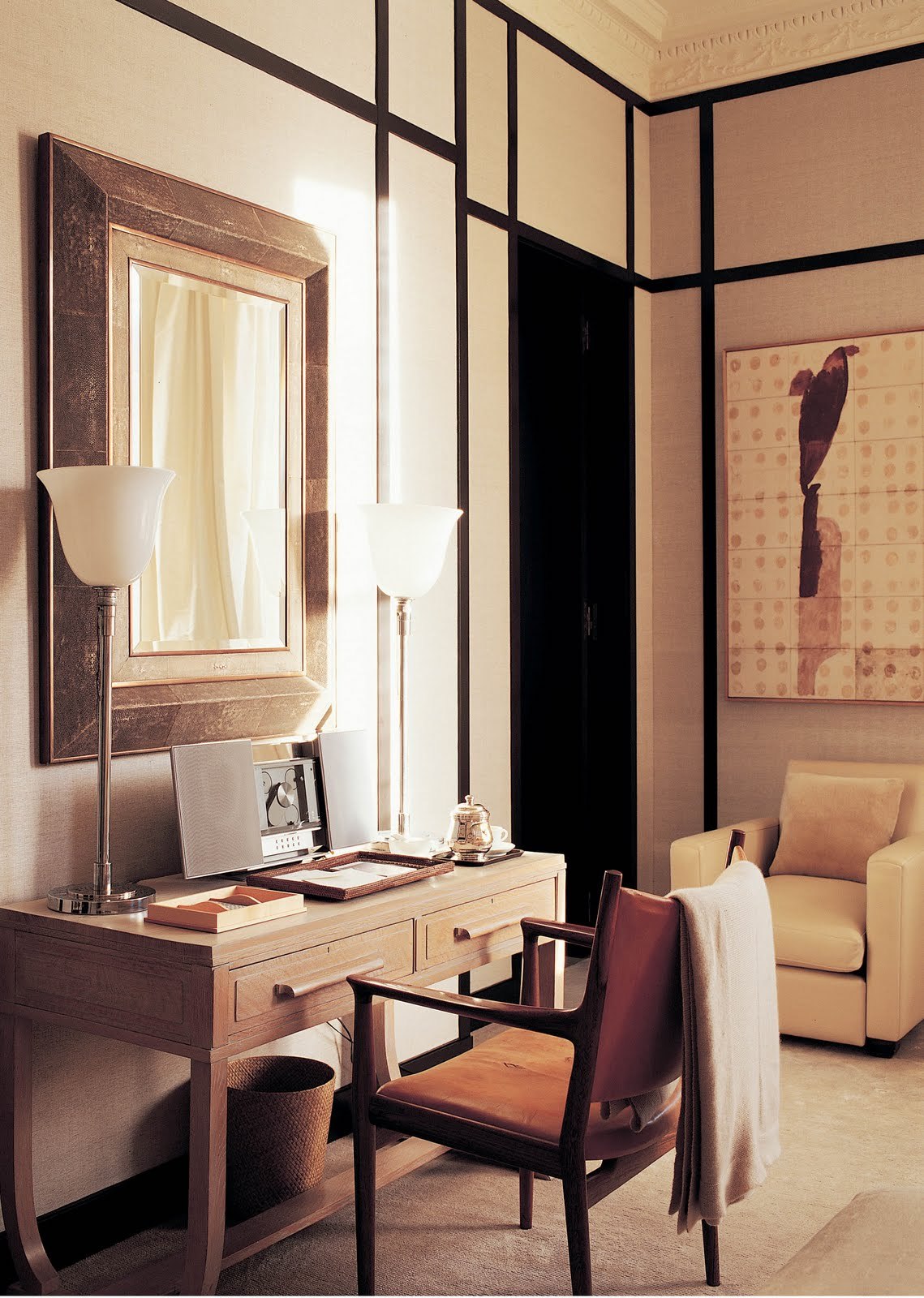 scandinaviancollectors:  Valentino´s London home, interior design by Jacques Grange.