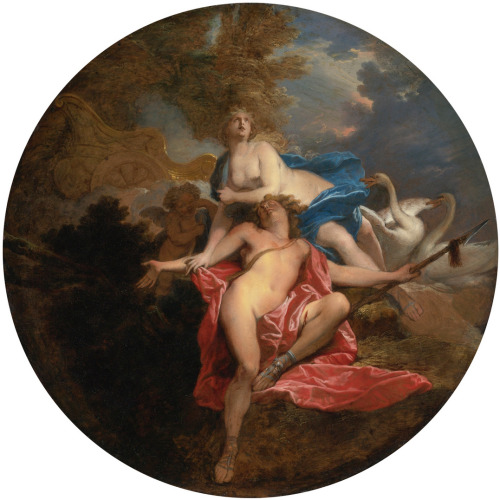 beardbriarandrose: Nicolas Bertin (c1667-1736), The Death of Adonis, oil on copper