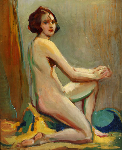 Alexander Oscar Levy (American, 1881-1947)Posed Nude, 1920&rsquo;s