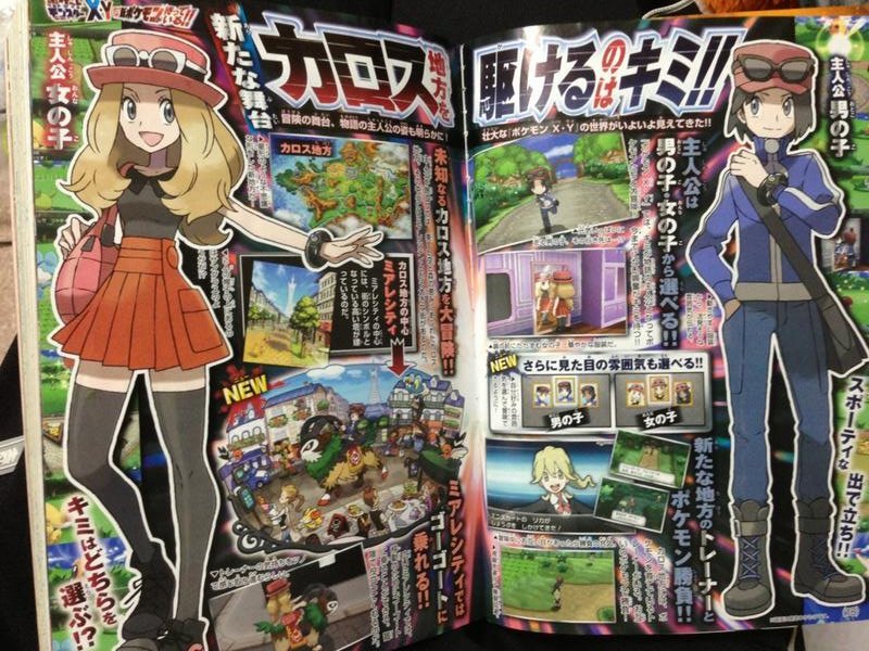 alabasterqueenofcanada:  new CoroCoro scans of Pokemon X &amp; Y info  four