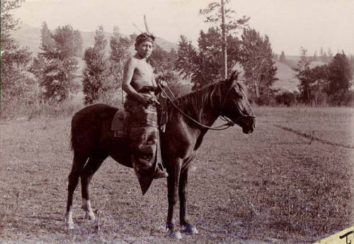 Title: Colville Indian boy on horseback, Washington, ca. 1907 Photographer: Palmer, Frank, 1864-1920