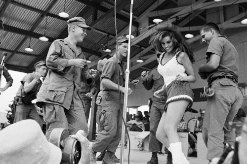 Raquel Welch entertaining the troops…