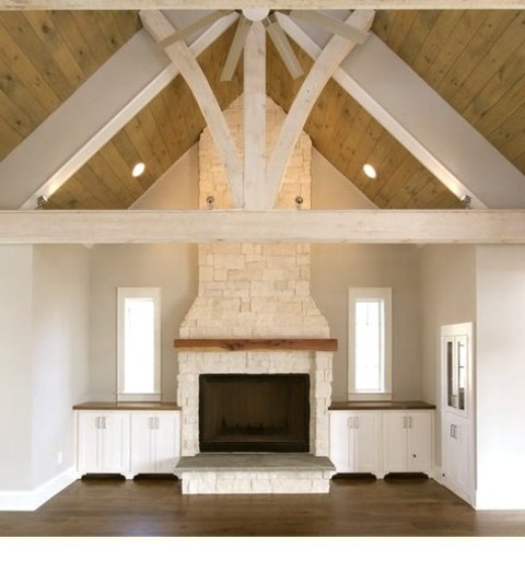 Living Room OpenInspiration For A Large Farmhouse Open Concept Dark Wood Floor Living Room Remodel With