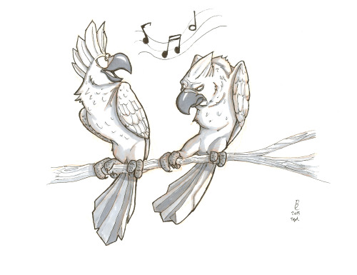 Daily doodle!To everyone I’ll show this, I’ll let them think he’s singing. But for you on the intern