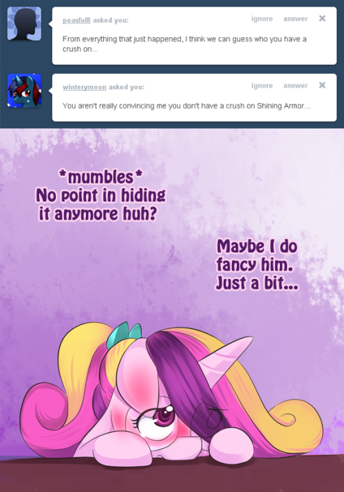 highschool-cadance:  i guess somepony did…  I’m loving this blog. So cute >w<