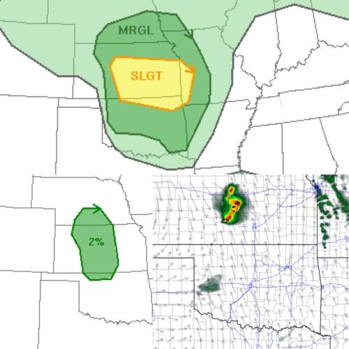 TOMORROW: A strong cap is going to keep storms at bay most of the day but one or two could get going