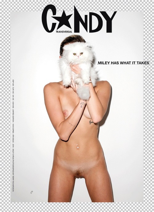 ohfree:Miley Cyrus Full Frontal Nude for Candy Magazine