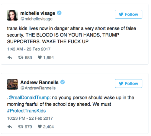 mresundance: micdotcom: Celebrities are slamming Trump for lifting federal protection for transgender students This. This is when you know you are winning the war. Because you have the support of people who have a strong voice in our culture, people who