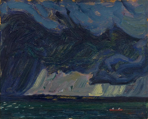 Storm Lake Simcoe, Ontario   -   James Edward Hervey MacDonald , c.1920.Canadian, 1873-1932Oil on bo