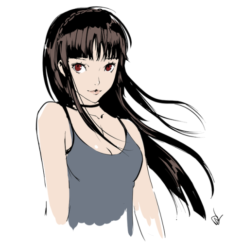 Makoto Niijima from Persona 5 with long hair!