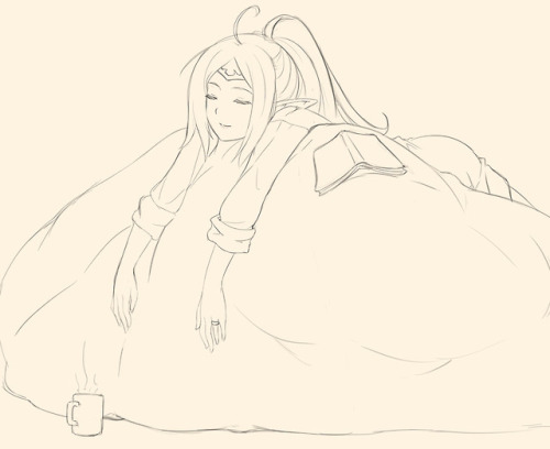Porn Pics Nowi being comfy in a bean bag chair, for
