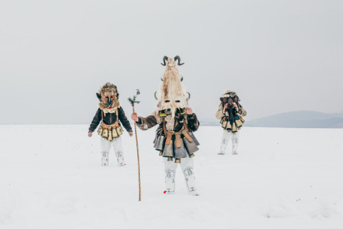 The otherworldly figures chasing evil spirits away[photo: Aron Klein]