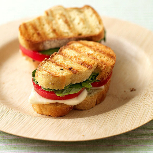 Fresh mozzarella and tomato panini you can make... |