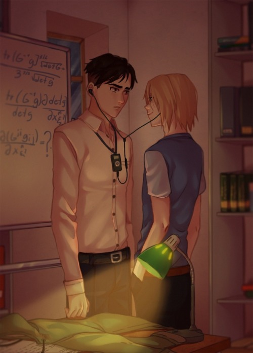 bigkroha:Otabek math teacher and Yura as his student AU“Хотел послушать,что за лекции такие вы посто