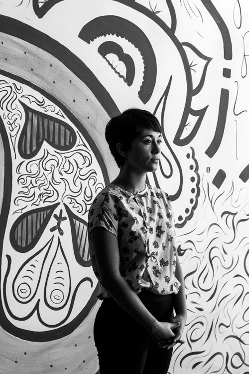 Artist/Illustrator Sofia Enriquez. 60ft wide mural painted at The Coachella Valley Art Scene&nb
