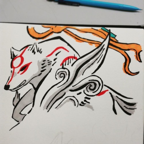 For Style Research With Personifications Of Constellations, Decided To Have A Go At Drawing Amaterasu