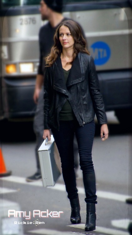 rickieren109:  Back to the time when Person Of Interest was filming episode 411 - If-Then-Else at Wall Street!Some BTS pics of our lovely and sweet Amy Acker!(Please do not remove or cut my watermark from my pics without my knowledge, thanks. )