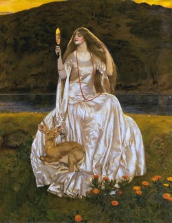 lordemusic:  leprincelointain:  Frank Cadogan Cowper (1877–1958), The Damsel of the Lake, Called Nimue the Enchantress - 1924  me at home in nz 