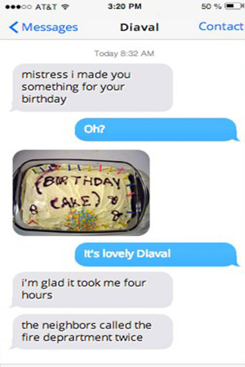 maleval text!au - part III - where maleficent talks to her partner diaval through text messaging par
