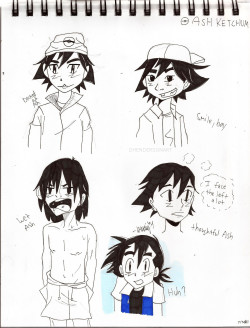 dhendersonart:  Ash Ketchum Doodles   Some