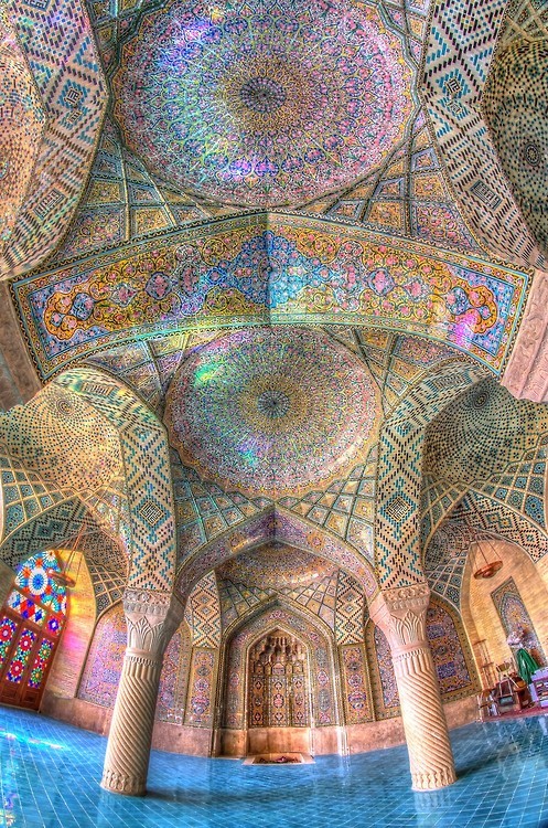 artandspirituality:
“In Islam it’s forbidden (perhaps more like impossible) to depict God by name or icon, so they just draw its essence directly, and make entire buildings in omage to the structure, beauty, and intricacy of God.
”