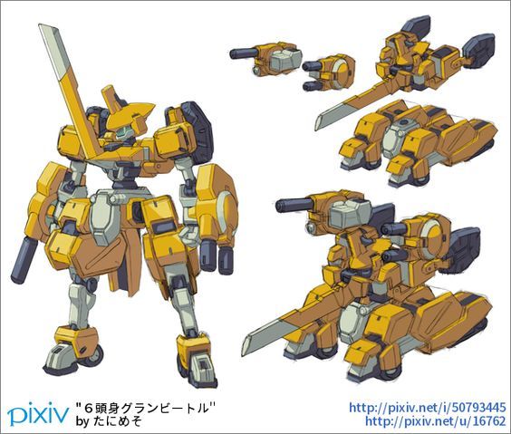 mechaddiction:足回りの変形ができるか以前ラクガキしたもの #mecha