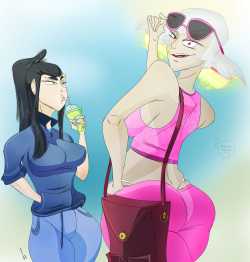 slbtumblng:  feathers-ruffled:  “Come on boys, we don’t want to be late~” It’s spring time, and that means time for me and @slbtumblng to enjoy the nice weather.   First time drawing rainbow mom, I’ll get better I promise.  I didn’t know i