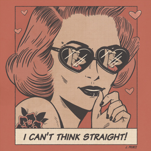 jeniferprince: i can’t think straight.  instagram //  prints, shirts, stickers 