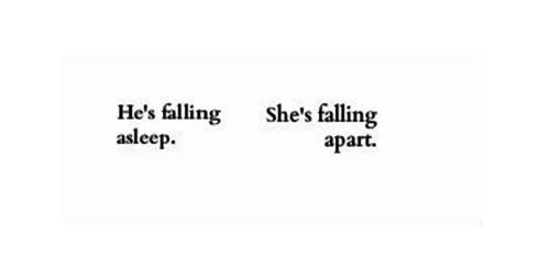 suicidal-beginnings:  He sleeps so soundly while she is laying on the bathroom floor with blood on her wrists.