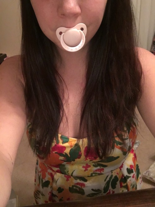 diaperedmilf:  I like trying on dresses! I think this is a perfect dinner dress!