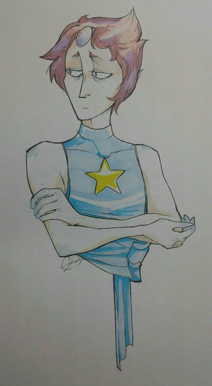 sometimescowardssurvive:  Finished this mildly distressed Pearl! 