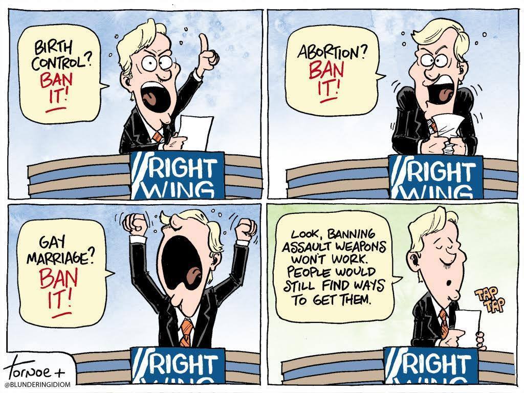 mediamattersforamerica:  The way we talk about gun violence is fundamentally broken.(cartoon