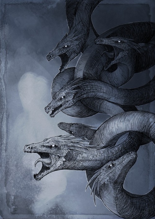 dragon-dungeon:  Hydra by Woari