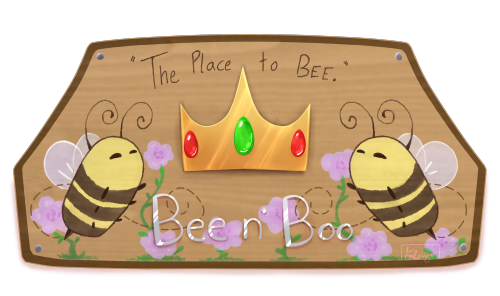 Wanted to do yet another Bee n’ Boo thing, I wanted to do a sign instead of a logo thing. This