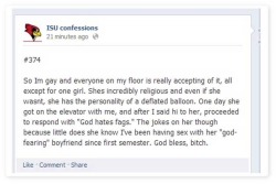 chookiemunster:  daxxglax:  My school’s confessions page, ladies and germs!  Hahaha xD 