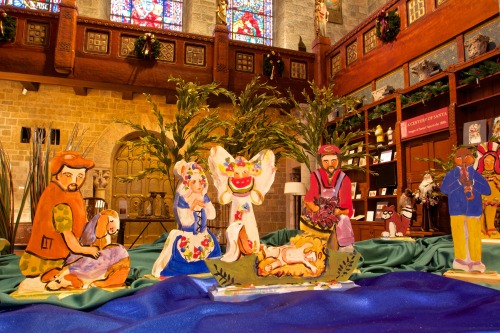 This Cajun Nativity was made by Lorraine Gendron, a self-taught folk artist who lives in the small M