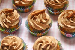 veganfoody:  Banana Cupcakes with Cinnamon-Chocolate Buttercream Vegan, Gluten-free and Soy-free