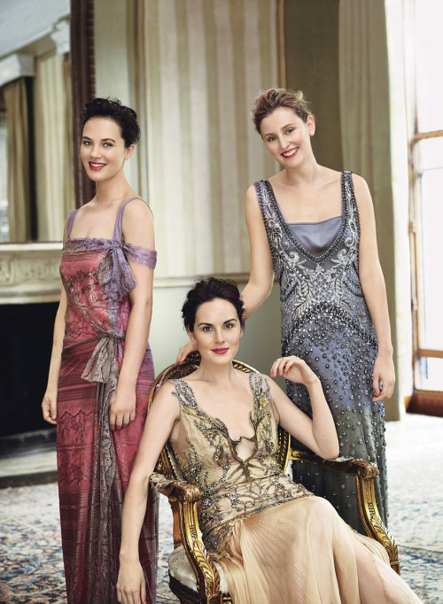 fashionandcostumes: The Crawley girls in Vogue, 2012