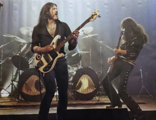 Motörhead, agressive live pic from Overkill tour 1979