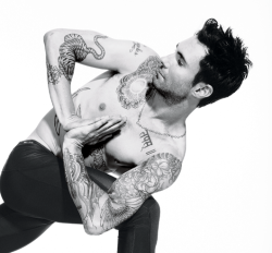 melanie-is-healthy:  mayurasana:  operationchocolatemilf:  Now that’s what I call hot yoga.  I am digging all those tattoos just as much as I’m digging the fact that he’s doing yoga.   Love him